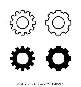 Setting Icons vector. Cog sign and symbol. Gear Sign