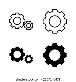 Setting Icons vector. Cog sign and symbol. Gear Sign
