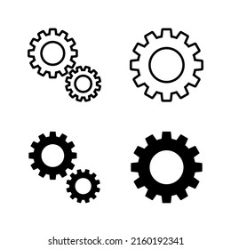Setting Icons vector. Cog sign and symbol. Gear Sign