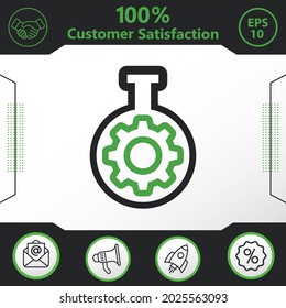 setting lab glass vector icon graphic elements for your work - Modern design