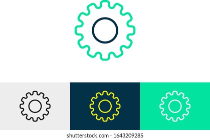 setting line art icon vector
