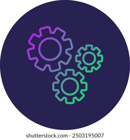 Setting Line Gradient Icon Design