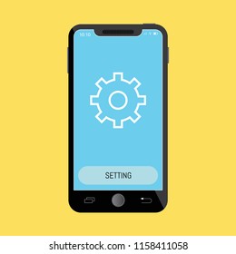 Setting Line Icon on Mobile Screen.