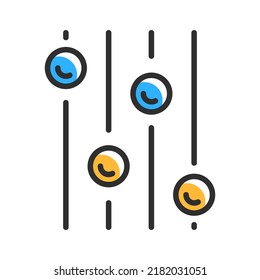 Configurando el icono de la línea. Símbolo de configuración de usuario. Concepto de ilustración de vector