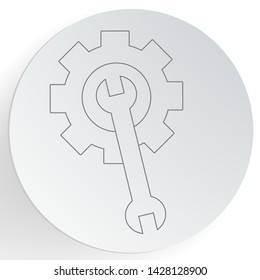 Setting line icon. Web development concept. Vector illustration.