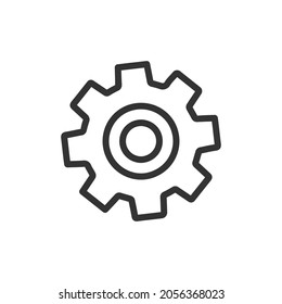 Setting line icon. Web symbol for web and apps. Sign design in outline style. Setting stroke object.
