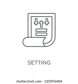 Setting linear icon. Setting concept stroke symbol design. Thin graphic elements vector illustration, outline pattern on a white background, eps 10.