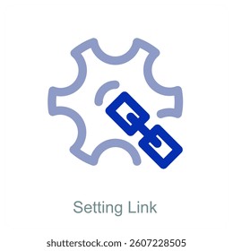 Setting Link and configuration icon concept