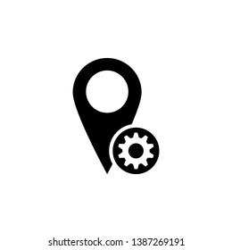 setting, location icon. Simple glyph, flat vector of Location icons for UI and UX, website or mobile application