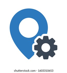 setting location vector glyph color icon 