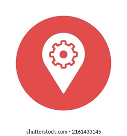 setting location Vector icon which is suitable for commercial work and easily modify or edit it

