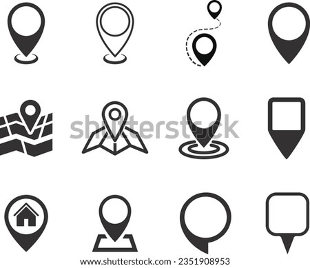 Setting location-related icons is simple. With an outline style. Contains location, home maps and others. With the purpose of ui, web, application or software and many others
