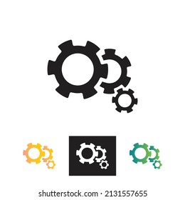 Setting Logo Design Template. Setting icon vector, Tools, Cog, Gear Sign Isolated on white background. Help options account concept. Trendy Flat style for graphic design, logo, Web site, social media.