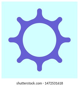 setting logo is a simple logo, like a setting button in a simple blue color, suitable for various needs of your company or business logo,