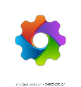 Setting Logo Vector Design. Setting Icons. Gear Icon sign. Gear Logo vector design illustration. Gear vector design on a white background. Similar design