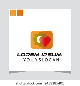 configuración y amor diseño de logotipo en 2024 use su marca y empresa