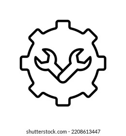 Setting Maintenance icon. Simple element illustration. Setting  Maintenance concept outline symbol design.