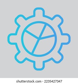 Setting marketing icon in gradient style, use for website mobile app presentation