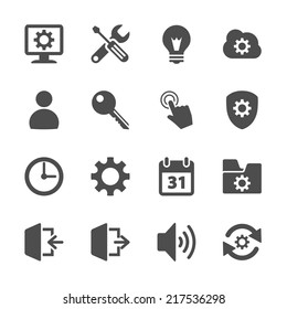setting menu icon set, vector eps10
