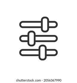 Setting minimal line icon. Web stroke symbol design. Setting sign isolated on a white background. Premium line icon.