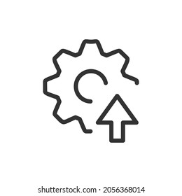 Setting minimal line icon. Web stroke symbol design. Setting sign isolated on a white background. Premium line icon.