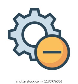 setting minus color line icon