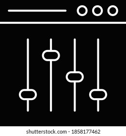 Setting & mixer business and technology icon.