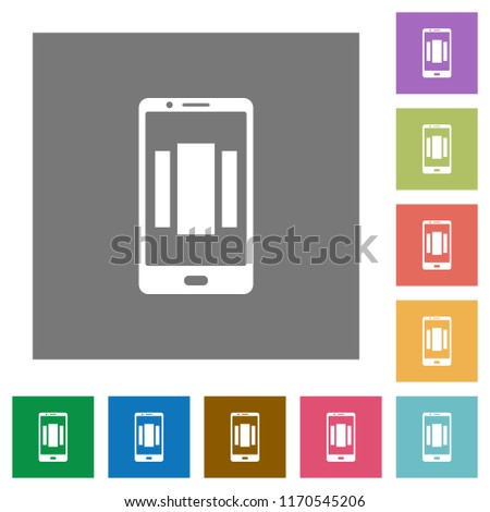 Setting Mobile Homescreen Flat Icons On Stock Vector Royalty Free