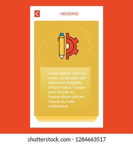 Setting  mobile vertical banner design design. Vector