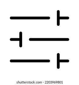 Setting Music Icon Vector Symbol Design Illustration