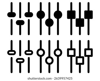 Setting optimization icon set. Vector illustration.