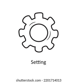 Setting outline Icon Design illustration. Media Control Symbol on White background EPS 10 File