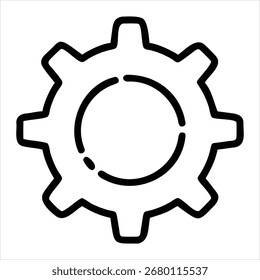 setting outline style icon vector