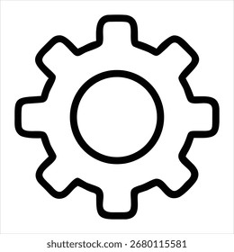 setting outline style icon vector