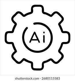 Vector de icono de estilo de esquema de configuración