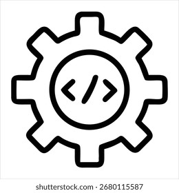 Vector de icono de estilo de esquema de configuración