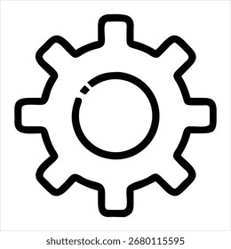 setting outline style icon vector