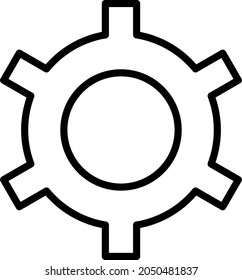 Setting Outline Vector Icon Design
