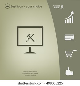 setting parameters icon, vector illustration. Flat design style