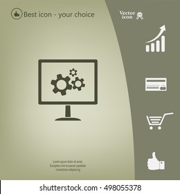 setting parameters icon, vector illustration. Flat design style