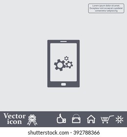 setting parameters, mobile smartphone icon, vector illustration. Flat design style