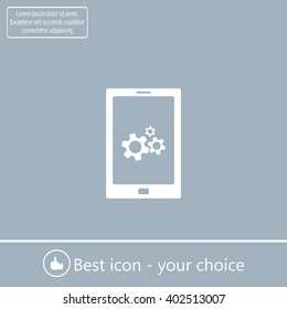 setting parameters, mobile smartphone icon, vector illustration. Flat design style