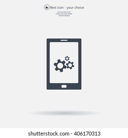 setting parameters, mobile smartphone icon, vector illustration. Flat design style