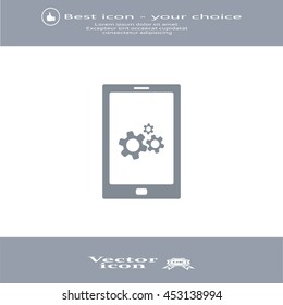 setting parameters, mobile smartphone icon, vector illustration. Flat design style