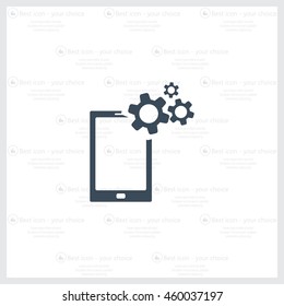 setting parameters, mobile smartphone icon, vector illustration. Flat design style