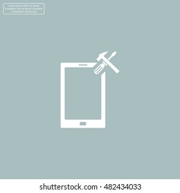 setting parameters, mobile smartphone icon, vector illustration. Flat design style