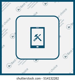 setting parameters, mobile smartphone icon, vector illustration. Flat design style