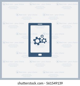 setting parameters, mobile smartphone icon, vector illustration. Flat design style