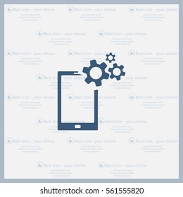 setting parameters, mobile smartphone icon, vector illustration. Flat design style