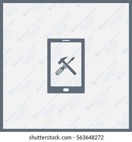 setting parameters, mobile smartphone icon, vector illustration. Flat design style